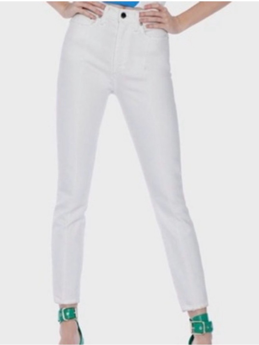 NWT - Alice + Olivia High Rise ankle skinny Jeans in Vintage Sugar size 25